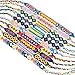 Zhanmai 10 Pieces Woven Bracelets Handmade Friendship Bracelets Multi Color Braided Bracelet for Wrist Ankle