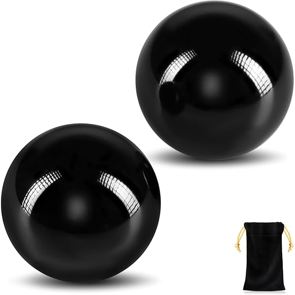 Palle Baing Cinesi In Pietra Naturale Feng Shui 4,5 Cm – Sfere Armonizzanti Per Mani, Regalo Benessere