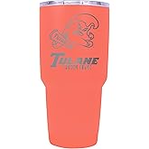 R and R Imports Tulane University Green Wave 24 oz Insulated Tumbler Etched - Coral Officially Licensed Collegiate Product