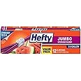 Hefty Slider 2.5 Gallon Jumbo Storage Bags, 12 Count (Pack of 3) 36 Bags Total