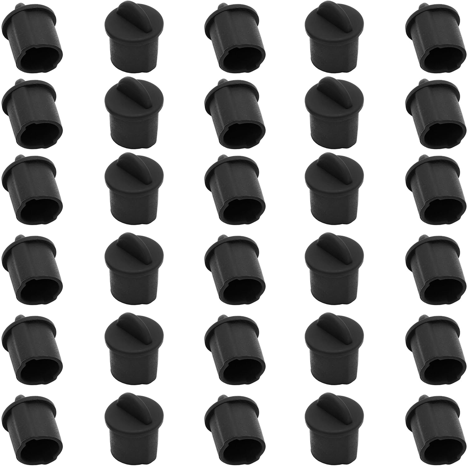 30 Pcs BNC Silicone Protectors Cap Female Port Cover Anti Dust Stopper Plug Cover Protector Cap,Style A,Black