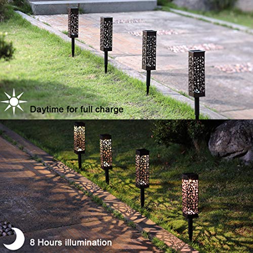 Maggift 8 Pcs Solar Powered LED Garden Lights, Solar Path Lights Outdoor, Automatic Led Halloween Christmas Decorative… - Image 3