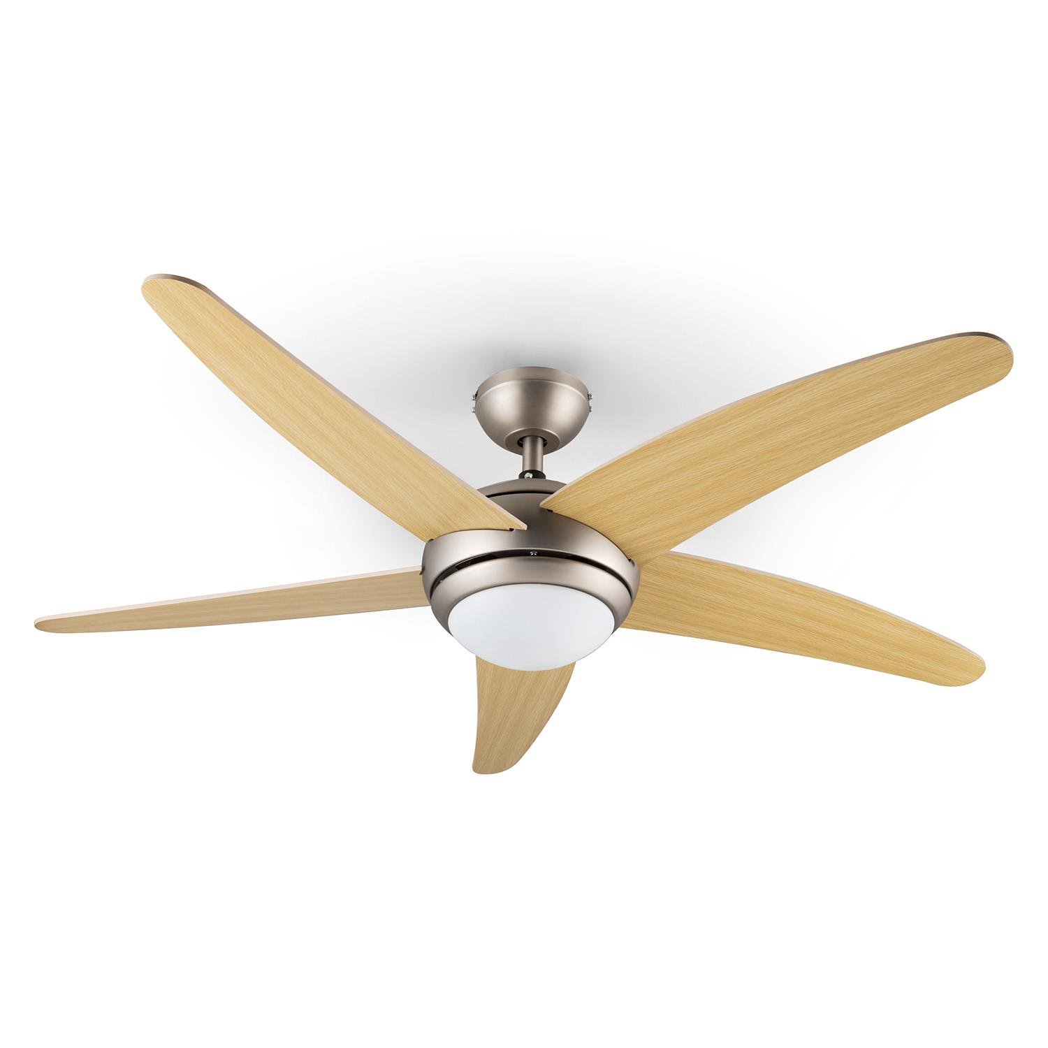 Klarstein Bolero Ceiling Fan With Light And Remote Control Acero