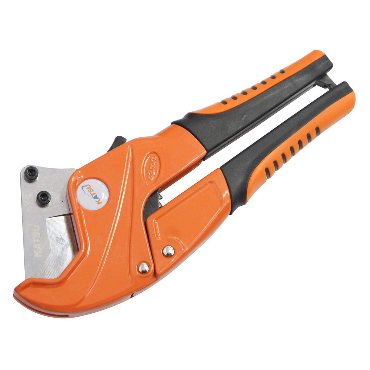 KATSU Plastic PVC Pipe Cutter Waste Pipe Cutter with SK5 Blade Cutting 42mm O.D. PEX PPR Plastic Hose Plumbing Tubing Pipes 318545