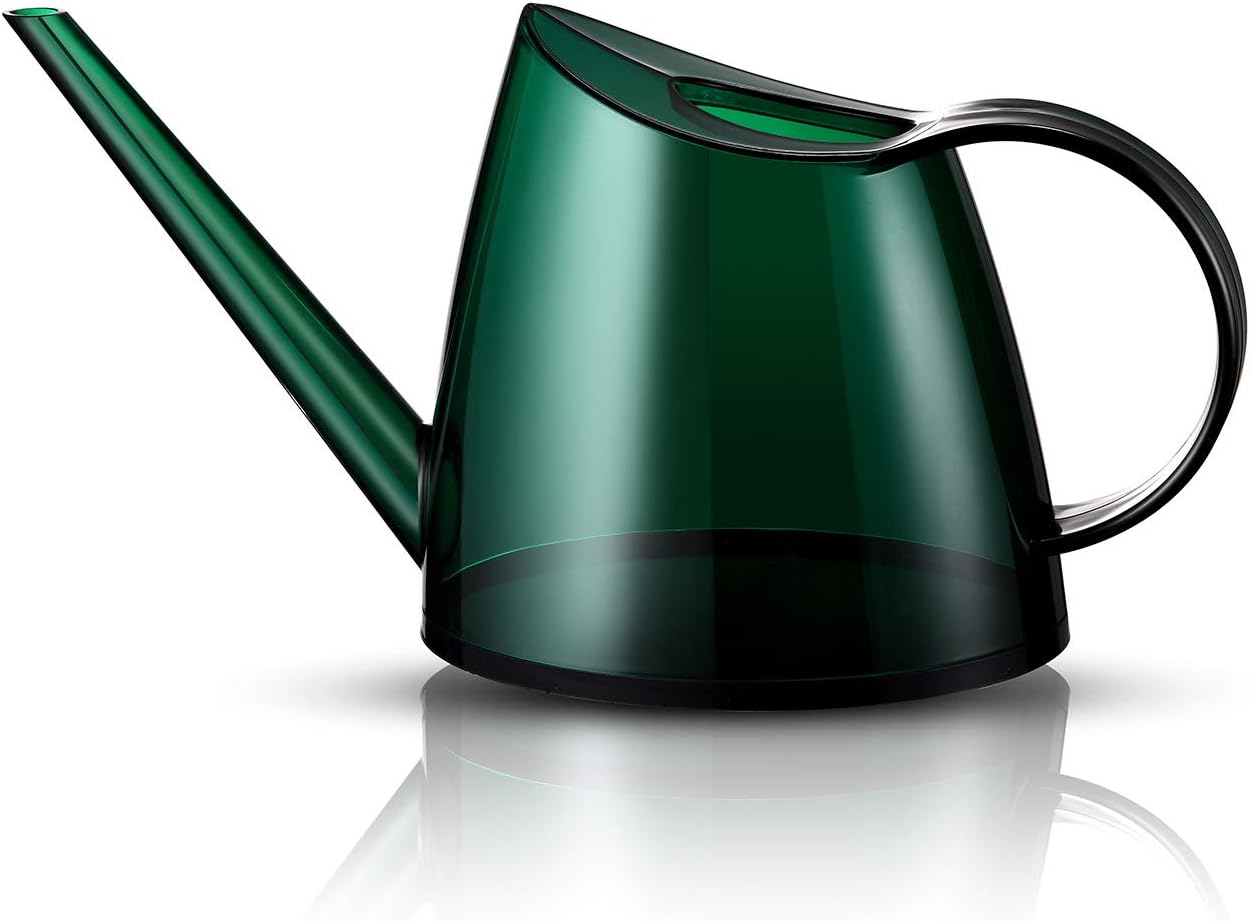 NERUB Indoor Watering Can for House Bonsai Plants, Small Watering Can with Long Spout Succulents Decorative Garden Flower 1/3 Gallon 1.4 L Modern Watering Pot Green : Garden & Outdoor