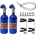 AMOGOT 2Pcs RC Simulation Decoration NOS Nitrogen Bottle for 1/10 RC TRX4 Axial SCX10 90046 Redcat GEN7 gen8 D90 TF2 Tamiya CC01 HSP Rock Crawler (Blue)