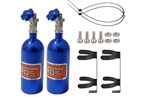 AMOGOT 2Pcs RC Simulation Decoration NOS Nitrogen Bottle for 1/10 RC TRX4 Axial SCX10 90046 Redcat GEN7 gen8 D90 TF2 Tamiya CC01 HSP Rock Crawler (Blue)