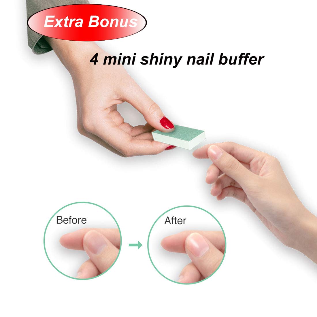Nail Buffer Sanding Block Polisher Buffing File 60/100 Grit Nail Art Pedicure Manicure Tool 10 PCS (Black Purple) : Beauty