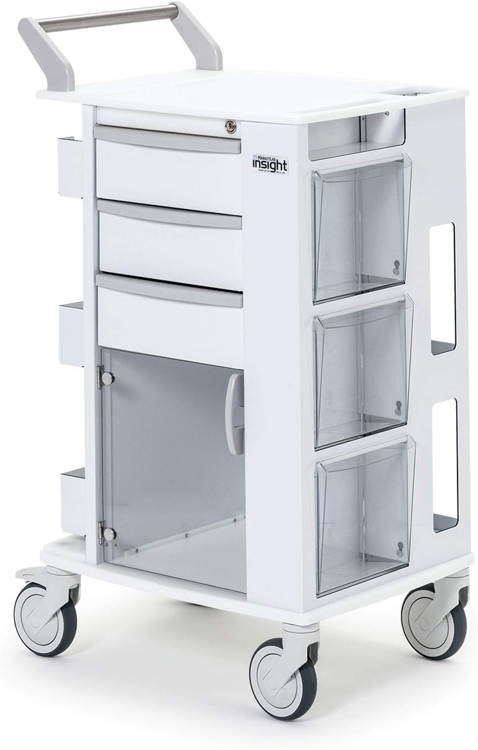 Insight Ergo Phlebotomy Cart with 5" Casters • 25.75"W x 19"D x 42"H