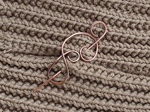 Copper Scar Pin Shawl Pin Sweater Brooches Scarf Holder Hair clip Hair Barrette Hair Jewelry Hair Slide Hair Fork Hair Stick Women Gift For Her