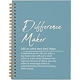 OXW Blue Meeting Notebooks for Work, Difference Maker Gift Office Work Notebook Journal for Writing Note Taking, Thank You Gifts for Women Men Leader Boss Mentor Manager Principal, 5.5"x8.3"