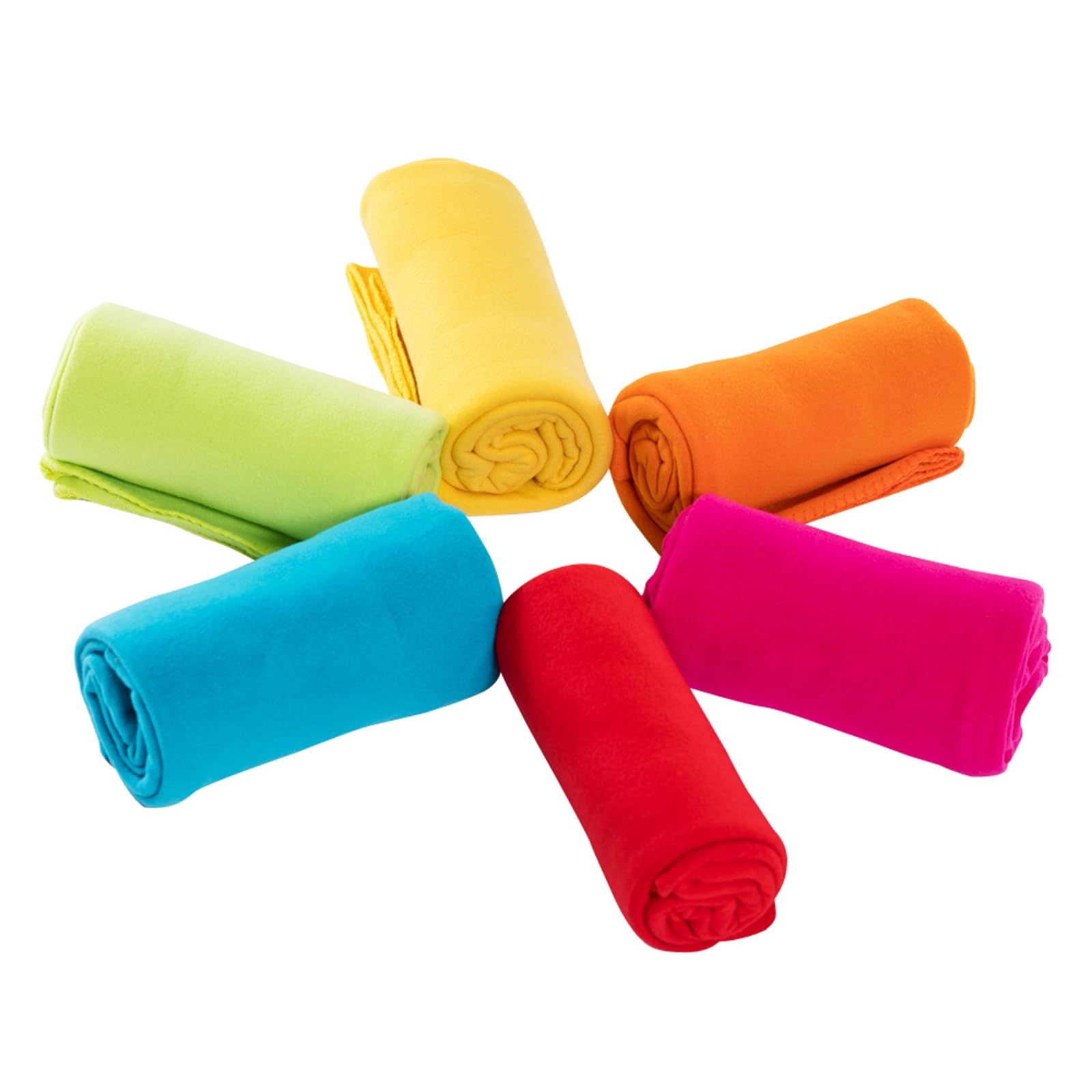 Photo 1 of CAI TENG Fleece Throw Blankets Lightweight Warm Soft Cozy Pet-Friendly Bulk Fleece Throw Blanket Kids Solid for Home Bed, Sofa, Dorm, Office, Gifts, Outdoor Couch (Multicolor, Pack of 6-50 x 60 inch)