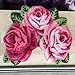 USTIDE Pink Rose Bath Mat Handmade Shower Rug Washable,Non Slip,Durable 31