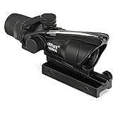 ohhunt 4x32 Hunting RifleScopes Red or Green Illuminated Chevron Glass Etched Reticle Real Fiber Optics Tactical Optical Sights Scope