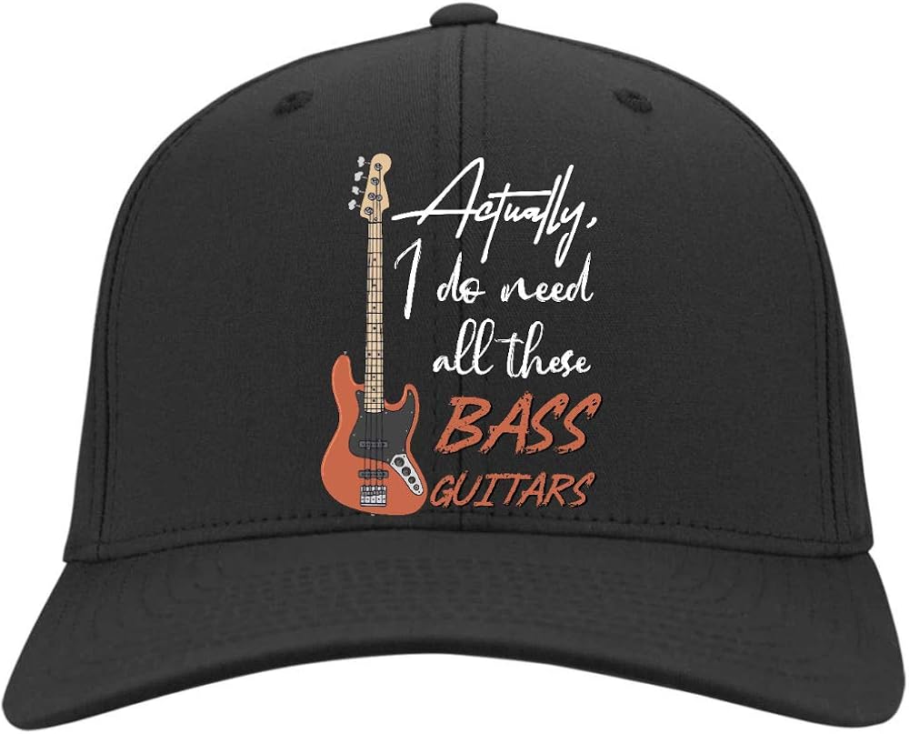 Bass Player Actually I Do Need All These Bass Guitars Hat, Twill Cap at