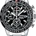 Seiko Men's SSC009 Solar Chronograph Silver Dial Flight Watch