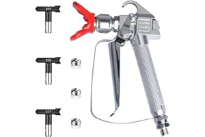 JWGJW Airless Paint Spray Gun High Pressure 3600PSI with Nozzle Tips 311 315 517, for Graco Titan Airless Sprayers.(JW-122523)
