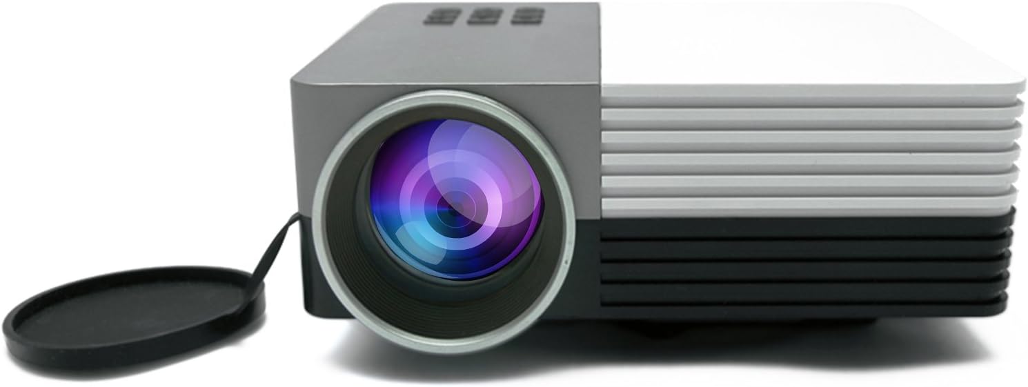 Dolotu Full Color Portable Mini LED Projector HDMI interface for Home Theater Video Games TV Movie Support 1080p 720p with USB VGA AV HDMI Output (GM50, Black)