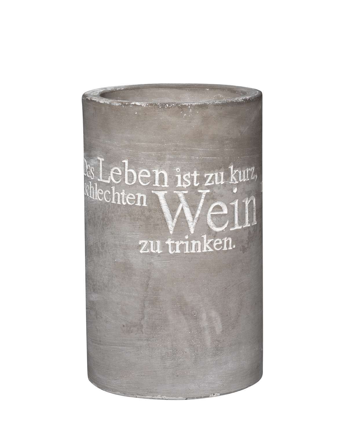 Räder Vino Concrete Wine Cooler "Life is too short"