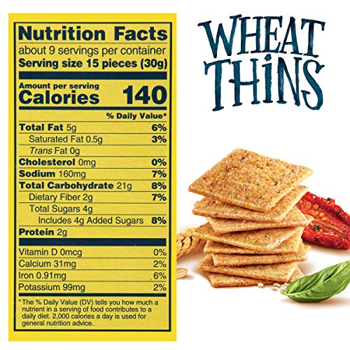 Wheat Thins Sundried Tomato & Basil Whole Grain Wheat Crackers, 9 oz