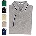 KC SPORT® Men's Golf Short Sleeve Solid Polo Shirt with Striped Collar Cuffs