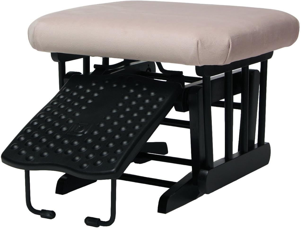 Dutailier Nursing Ottoman Sleigh and 2 Post Gliders, Espresso/Light Beige