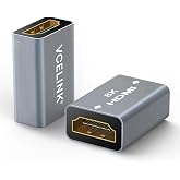 VCELINK HDMI Coupler 8K, HDMI 2.1 Female to Female Extension Adapter 2 Pack | Gold Plated Extend 2 Short Cable Support 8K@60Hz 48Gbps UHD 3D HDR eARC for Laptop PC Monitor Roku TV Gaming Console Xbox PS5