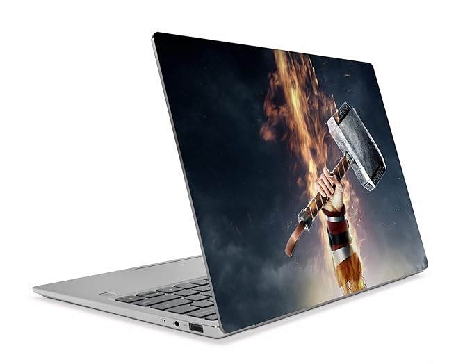 Aart Store Thor Hammer Theme Laptop Skin Case Sticker Reusable