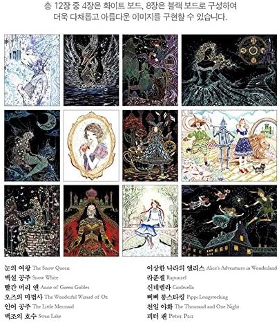 Wisdom garden Stylejosun My Fairy Tale in Scratch Book Classic Fairy Tale 12 with Beautiful Pictures Healing Art for Adults - Image 5