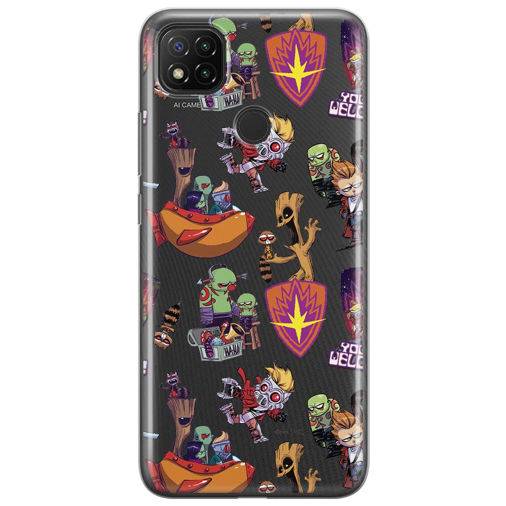 ERT GROUP mobile phone case for Xiaomi REDMI 9C original and officially Licensed Marvel pattern Guardians of the Galaxy 007 optimally adapted to the shape of the mobile phone, partially transparent