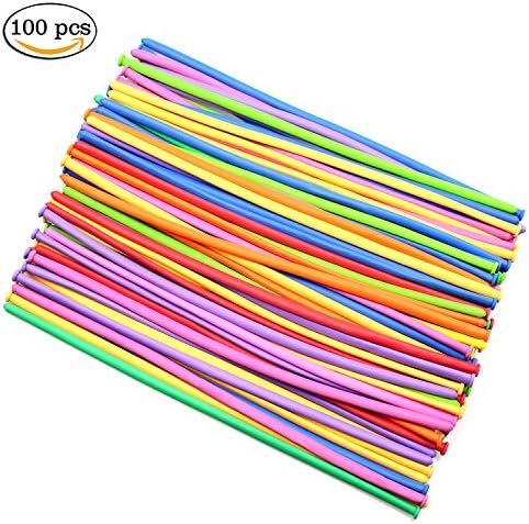 HAIYASI 260Q Magic latex balloons of various colors 100 / bag,Balloon for Parties, Birthdays, Clowns, and Events