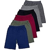 MISS POPULAR Girls 6-Pack Biker Shorts Soft Comfortable Cotton Spandex Elastic Waistband | Sizes 4-16