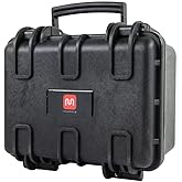 Monoprice Weatherproof Hard Case - Black (9 Liter) with Customizable Foam, 11 x 8 x 7 in Internal Dimensions - Pure Outdoor Collection
