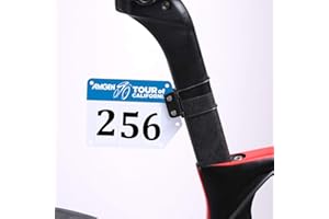 PANMOUT Best Tek Bike Racing Number Plate and Bike Racing Number Plate Mount, Race Number Plate and Cycling Number Holder