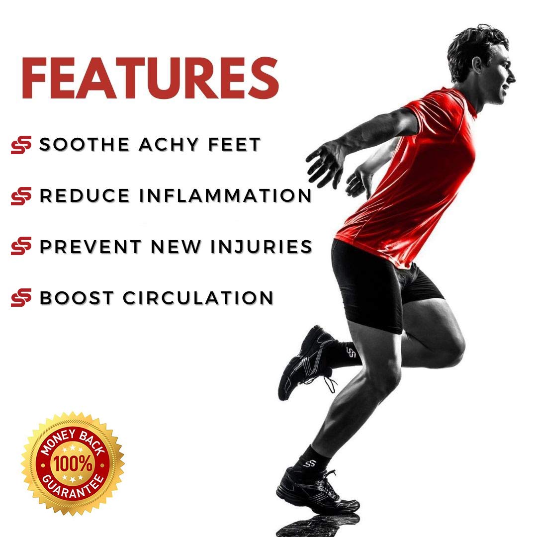 Ankle Brace for Plantar Fasciitis Support - Women & Men – Pain Relief Foot Sleeve (Single): Sports & Outdoors