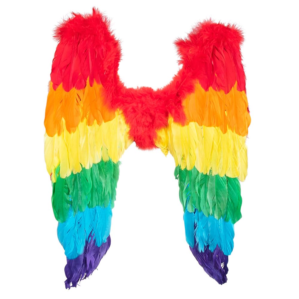 Boland 52833 – Angel Feather Wings, Rainbow, Folded, 50 x 50 cm