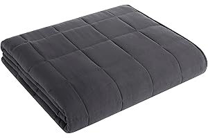 L'AGRATY Weighted Blanket King Size 20lbs 88"x104" Cooling Breathable Heavy Blanket Microfiber Material with Glass Beads Big Blanket for Adult All-season Summer Fall Winter Soft Thick Comfort Blanket