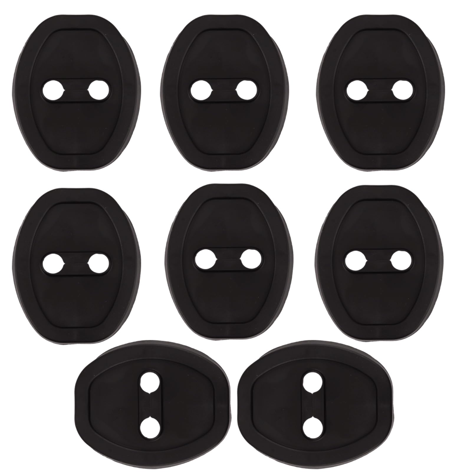 Photo 1 of TNJPSEK 8 Pack Car Door Latch Lock Cover, Noise Dampening Anti-Scratch Car Door Accessories, Universal Silicone Vehicle Latch Protective Guard Cover for Most Cars Trucks SUVs (Black)