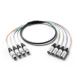 PRORECK 6ft Snake Cable, 4-Channel Shielded Audio