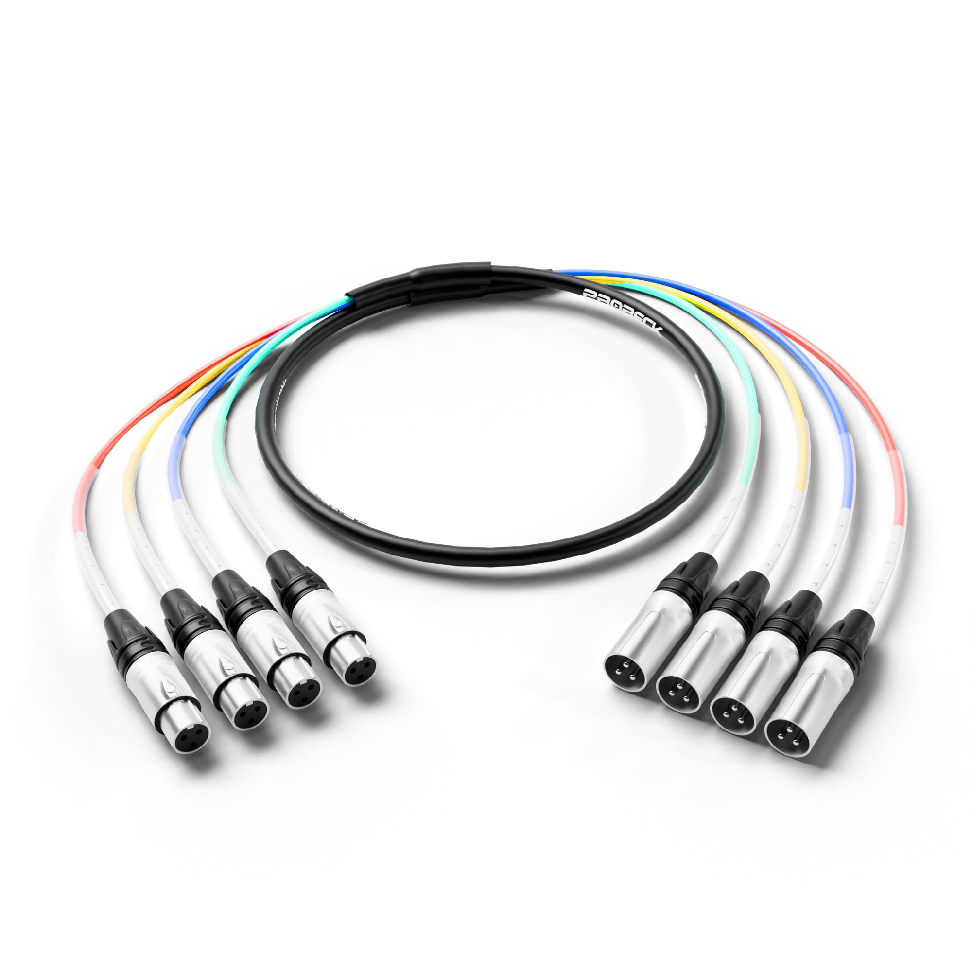 PRORECK 6ft Snake Cable, 4-Channel Shielded Audio