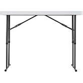 Lifetime Commercial Height Adjustable Folding Utility Table, 4-Foot