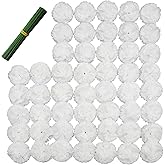 Artificial Carnation Flower, 50pcs Silk Faux Flower Heads with Stem, for DIY Wreath, Wedding Decor, Handmade Flowers, Table Centerpieces, Home Decor, Baby Shower, Graduation Decor (50, White)