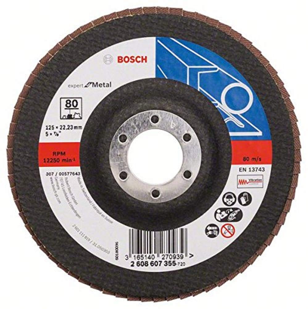 Bosch 2608607355 22 mm Metal Flap Disc for Angle Grinders