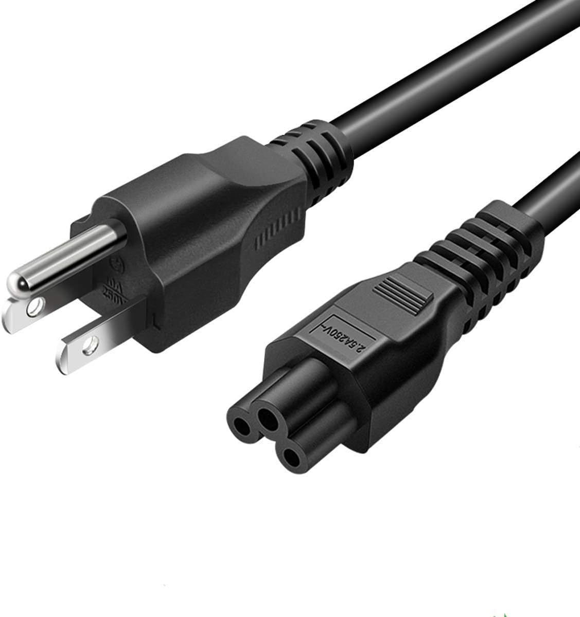 Extra Long 10 Ft 3 Prong Mickey Mouse AC Power Cord Cable for LG TV 32LN530B LG 42LN5300 LG 47GA6400 LG 47LA7400 LG 49LB5550 LG 55LB5550 LG 55LB5550 LG 55LN5700 LG 60LA6200 60LA7400 65LB6190 TV