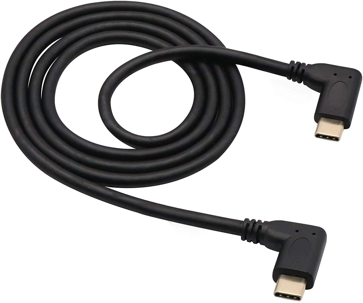 zdyCGTime 90 Degree USB 3.1 Type C Male to Male Gen 2 (10Gbps) Extension Cable,USB 3.1 Left & Right Angle adapter,Support any Type-c interface device,Data, Audio, Video Cable(1M/3.2ft, M/M)