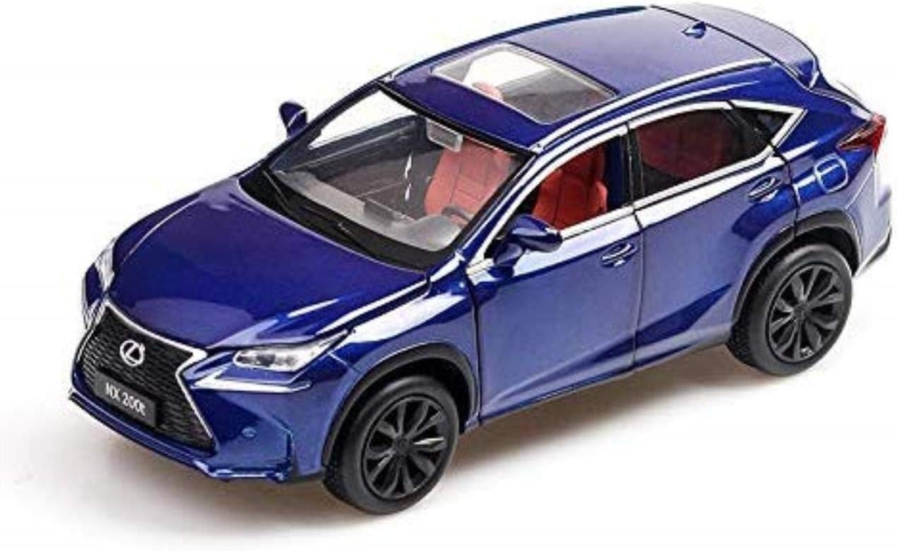Llpeng Model Toy Model car Lexus Nx200t Model 1,32 Simulation Simulation Die-casting Alloy Model Children's Gifts (Color : Metallic Blue)