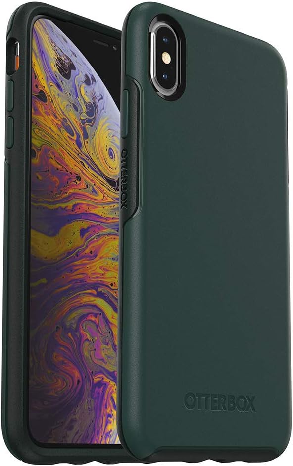 OtterBox SYMMETRY SERIES Case for iPhone Xs Max - Retail Packaging - IVY MEADOW (TREKKING GREEN/SCARAB) (Renewed)