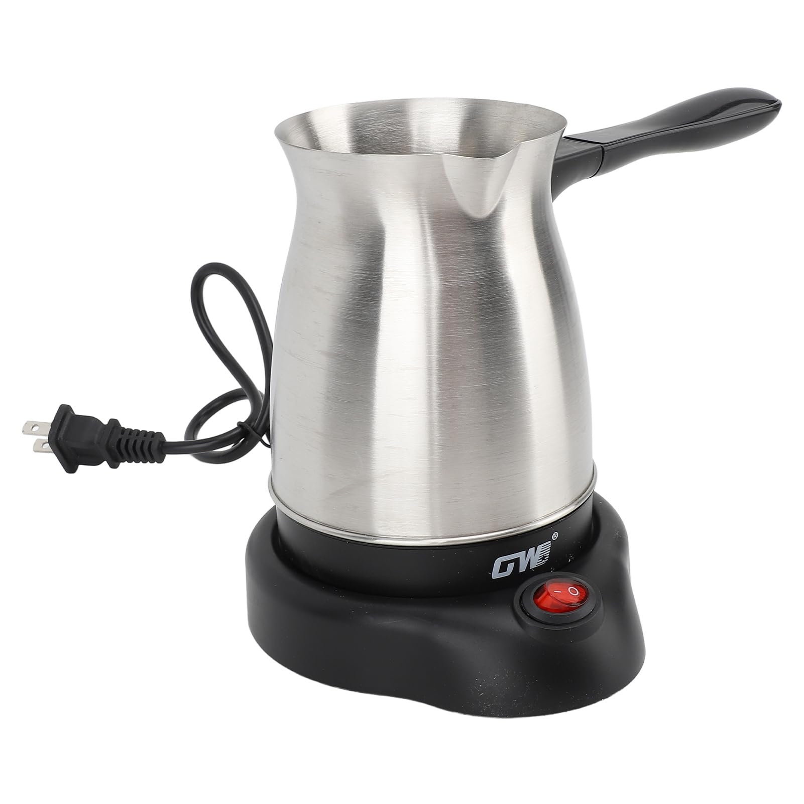 Photo 1 of Turkish Coffee Pot, Stainless Steel Arabic, Greek & Turkish Electric Coffee Maker Machine Pot, 600ml Coffee Tea Warmer Kettle with Removable Anti Scald Handle Cordless Base for Home & Travel