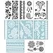 Hakuna 8 Sheets Temporary Tattoos - Over 40+ Henna Designs, Black&White Lace Style Body Art Stickers