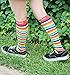 Blue Beat Sports Women Rainbow Graduated Compression Socks for Running Pregnancy Flight Travel - 15-20 mmHg Support Compression Stockings